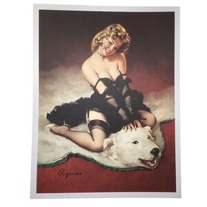 Gil Elvgren Pin-Up Art Print Bear Facts Taschen 2014 Polar Bear Rug 10x13